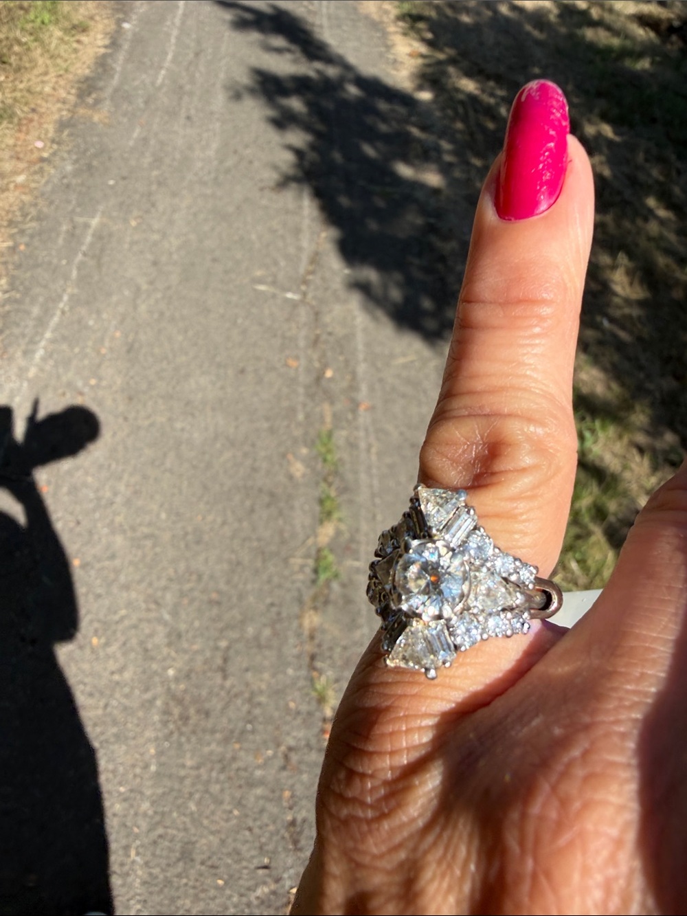 5ctw carat, white gold and platinum diamond wedding set